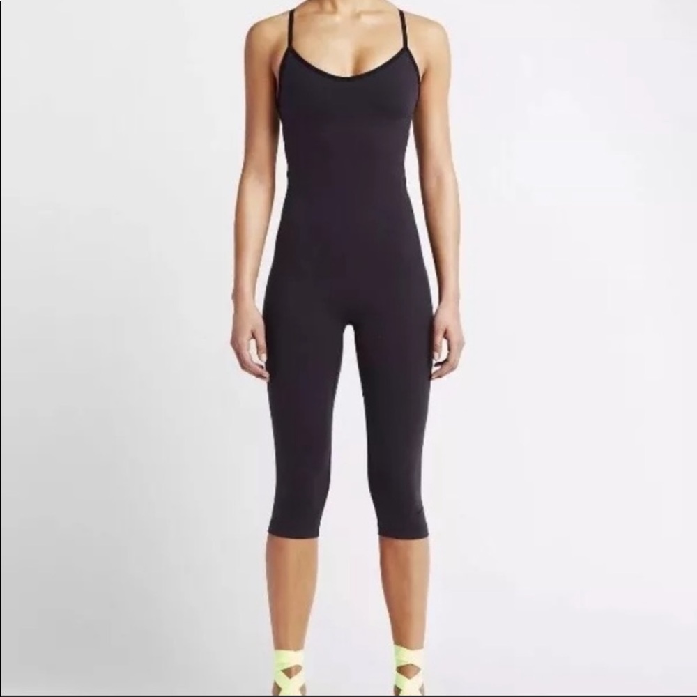 Nike one piece bodysuit with attached neon bra
